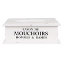 Tissue Box White Black 28x16x10 cm