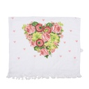 Asciugamano Ospite Bianco Rosa 40x66 cm