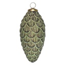Weihnachtskugel Grün Braun Ø 7x15 cm