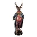 Image de décoration Renne Marron Rouge 25x18x66 cm