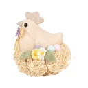 Deko Huhn Beige 10x11x13 cm