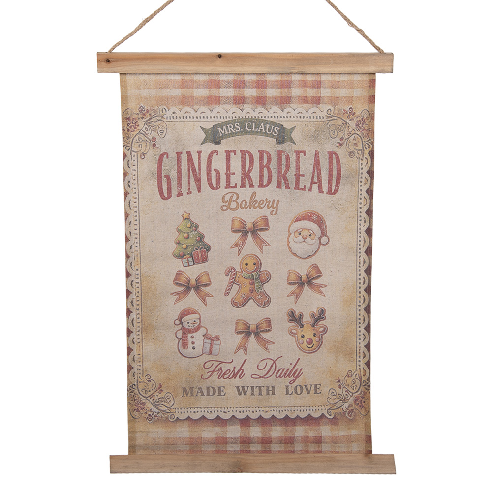 Wandkaart Kerst 40x2x60 cm