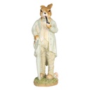 Statua Decorativa Coniglio Beige Verde 15x12x33 cm