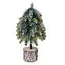 Albero di Natale artificiale Verde Bianco 11x11x25 cm