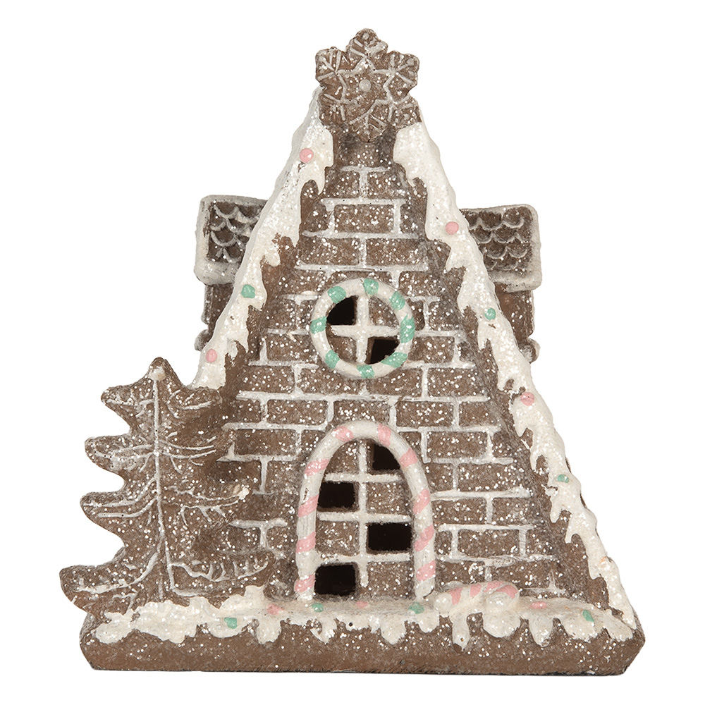 Decoratie huis met LED 17x10x18 cm