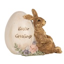 Statua Decorativa Coniglio Marrone Bianco 12x7x9 cm