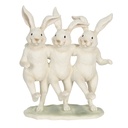 Decoratie dansende konijnen 16x9x19 cm