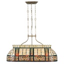 Hanglamp pooltafel Tiffany 115x34x141 cm E27/max 4x60W
