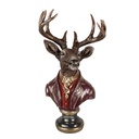 Decoratie buste rendier 30x22x57 cm