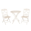 Tafel + 2 stoelen Ø 70x76 / 39x48x91 cm (2)