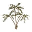 Wanddecoratie palmbomen 90x8x100 cm