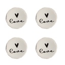 Deurknop set van 4 Ø 4x3/6 cm