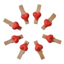 Knijper met hart (set van 8) 1x2x3 cm