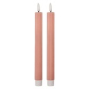 Kaars met LED set van 2 Ø 2x25 cm / 2xAAA