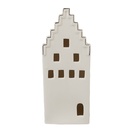 Decoratie huisje met LED 8x8x20 cm