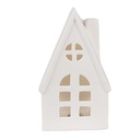 Decoratie huisje met LED 9x6x15 cm