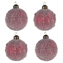Kerstbal Ø 8x8 cm (set van 4)