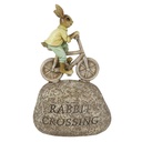 Decoratie konijn fietsend 13x6x20 cm