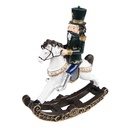 Decoratie notenkraker op hobbelpaard 15x5x18 cm