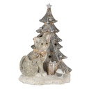 Decoratie kat bij kerstboom LED 12x9x16 cm