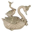 Decoratie zwanen 11x6x10 cm