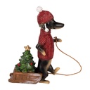 Decoratie hond (teckel) 8x4x13 cm