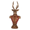 Decoratie buste hert 16x14x36 cm