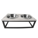 Dieren voerbak 30x15x10 cm / 2x200 ml