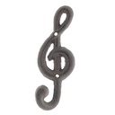Wandhaak muzieksleutel 6x5x17 cm
