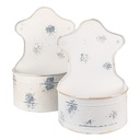 Decoratie planthouder (2) 26x14x37 /23x12x32 cm