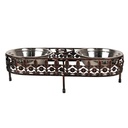Dieren voerbak 43x18x12 cm / 2x500 ml