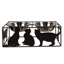 Dieren voerbak 38x20x14 cm / 2x500 ml