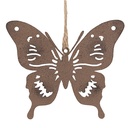 Decoratie hanger vlinder 10x9 cm