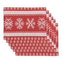 Tischset sets (6) Rot Weiß 33x45 cm