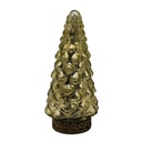 Image de décoration de Noël Sapin de Noël avec LED Couleur or Ø 8x16 cm