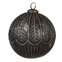 Weihnachtskugel Schwarz Grau Ø 12x12 cm