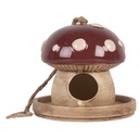 Casetta per Uccelli Beige Rosso Ø 13x13 cm