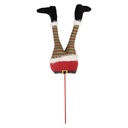 Décoration Noël Jambes d'elfe de Noël Rouge Vert 20x10x82 cm