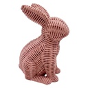 Décoration Lapin Rose 12x7x17 cm