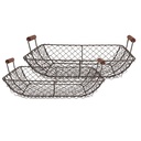 Körbe Braun (set 2) 40x34x14 / 36x30x13 cm