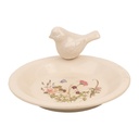 Mangeoire pour les oiseaux Beige Rose Ø 21x10 cm