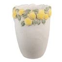 Pot de fleurs d'intérieur Blanc Jaune Ø 17x23 cm