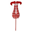 Décoration Noël Jambes d'elfe de Noël Rouge Blanc 19x4x50 cm