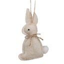 Pendentif décoratif Lapin Beige 6x1x10 cm