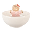 Serving Bowl/Platter White Pink 18x17x12 cm / 700 ml