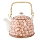 Teekanne mit Sieb Rosa 18x14x12 cm / 700 ml