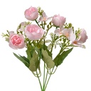 Deko Ast mit Blumen Rosa Grün 20x10x34 cm