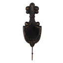 Gancio Appendiabiti parete Nero Marrone 12x4x38 cm