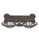 Dieren voerbak 39x18x12 cm / 2x300 ml
