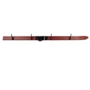 Wall Coat Rack 4 Hooks Red Brown 172x8x12 cm